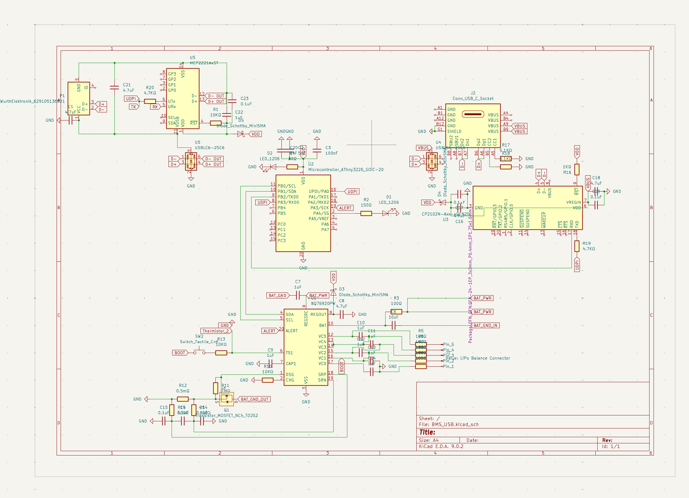 Full BMS KiCad Schematic
